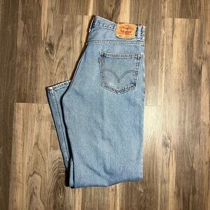 Levi's 550 Jeans Adult 36x32 Denim Relaxed Fit Red Tab Straight Leg Medium Wash